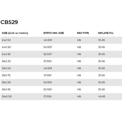 Imagen 2 del producto Neumático Vuelta Semi Liso 26x2.125 CB-529 Negro