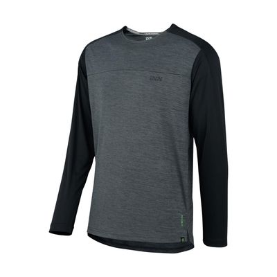 Jersey IXS Manga Larga Flow X Grafito Negro
