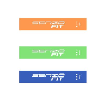 Set de 3 Bandas Elasticas Multicolor Senzo Fit