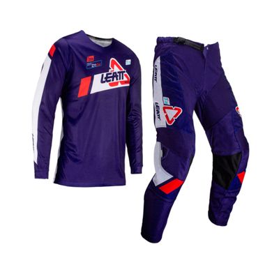Kit Leatt Moto 3.5 Jersey Con Pantalón Royal