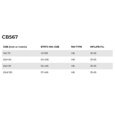 Imagen 2 del producto Neumático Vuelta BMX Freestyle 20x1.95 CB-567 Negro