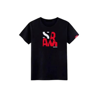 Polera SRAM Manga Corta Fragments Negro