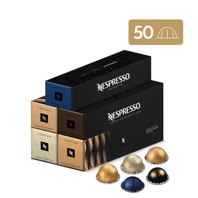 50 Cápsulas De Café Nespresso Vertuo Pack Barista Milky
