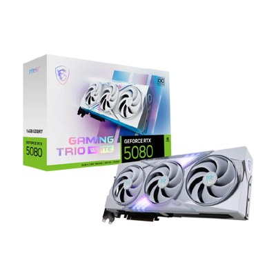 Tarjeta de Video Msi RTX 5080 16G GAMING TRIO OC WHITE GDDR7 PciE-5