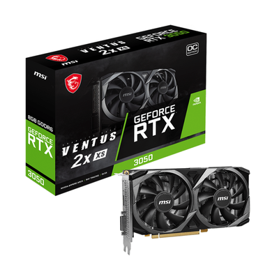 Tarjeta de Video MSI RTX 3050 Ventus 2X XS 8G OC GDDR6 128b