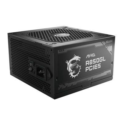Fuente de Poder MSI MAG A850GL PCIE5 850W, Modular, 80+ Gold