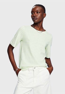 Polera Algodón y Lino a Rayas Mujer Esprit 033EE1K331
