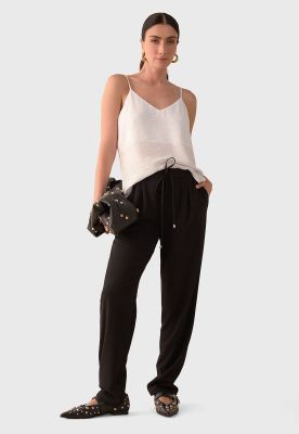 Pantalón Fluido con elástico Mujer Esprit 130G915
