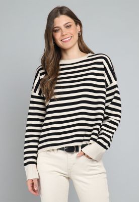 Sweater Rayado Cuello Redondo Mujer Esprit M025180