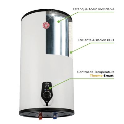 Imagen 2 del producto TERMO ELECTRICO ACERO INOXIDABLE URSUS TROTTER 120L 2KW MURO