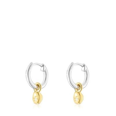 Aros bicolor de aro con colgante Joy Bits Tous