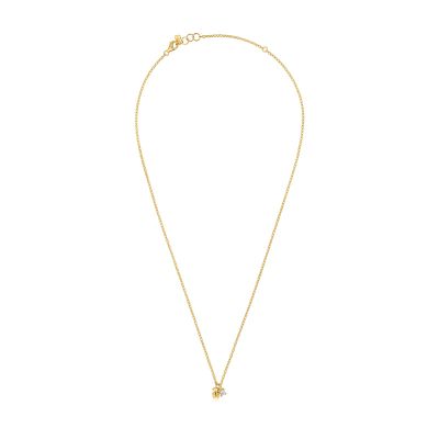 Imagen 2 del producto Collar corto con baño de oro 18 kt sobre plata y diamante creado en laboratorio Bold Bear LGD