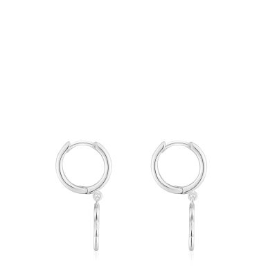 Imagen 2 del producto Pendientes aro y motivo oso de plata New Silueta