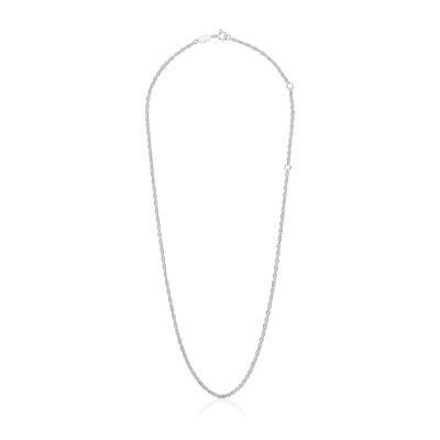 Imagen 2 del producto Gargantilla de plata con anillas ovales 50 cm Chain