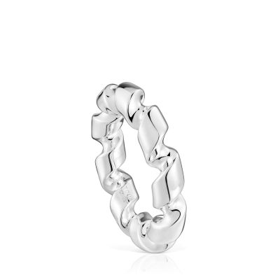 Imagen 1 del producto Anillo grande espiral de plata Twisted