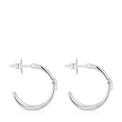 Imagen 2 del producto Aros aro de plata y espinela azul creada en laboratorio Icon Color LGG