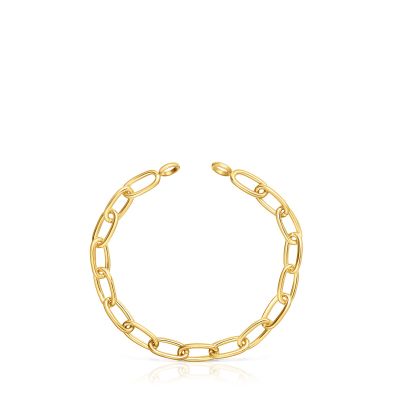 Imagen 2 del producto Pulsera cadena XL oro 18 kt sobre plata Hold Oval
