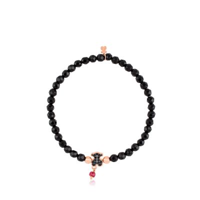 Pulsera Motif de Plata Vermeil rosa Tous