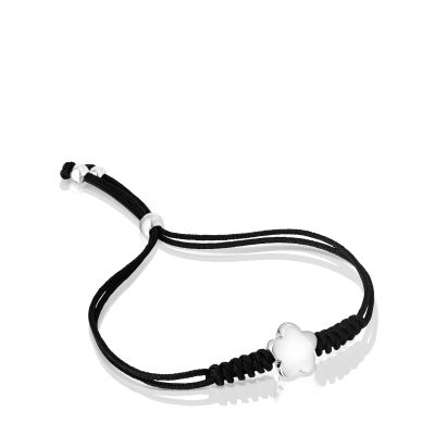 Pulsera de nylon con motivo flor de plata Bold Motif Tous