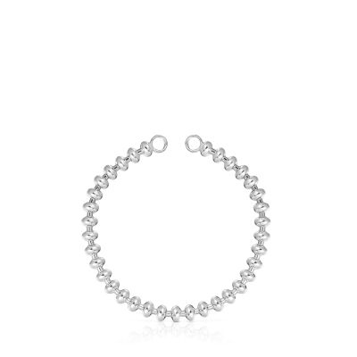 Imagen 2 del producto Pulsera cadena de plata con motivos bola Hold Oval