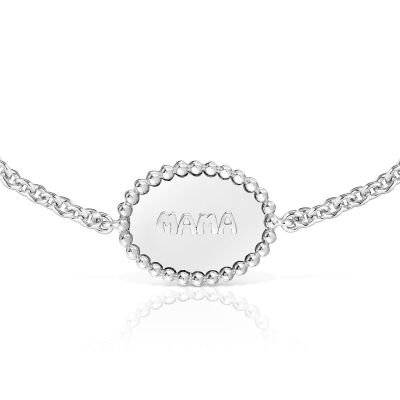 Pulsera cadena de plata placa TOUS Mama