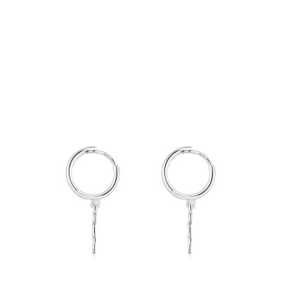 Imagen 2 del producto Aros de aro motivo flor de plata TOUS Motivos