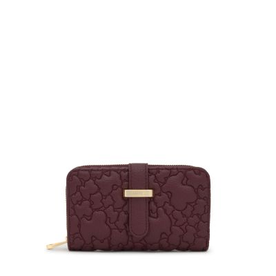 Billetera burdeos Bridge Puffy bear