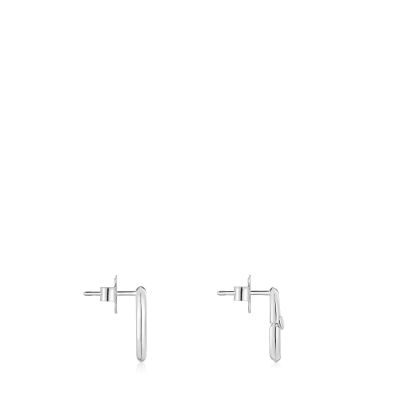 Imagen 2 del producto Pendientes pequeños de plata Hold Oval