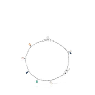 Imagen 2 del producto Pulsera Tous Mini Color de Plata con Gemas y Perla