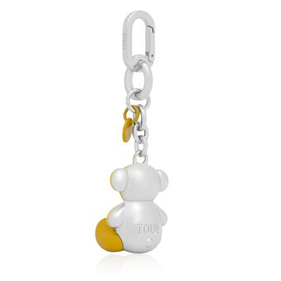 Imagen 2 del producto Llavero metal amarillo oscuro y plata Bold Bear