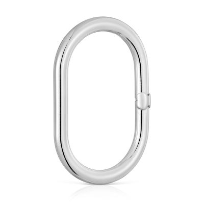 Imagen 2 del producto Anilla de plata 45 mm Hold Oval