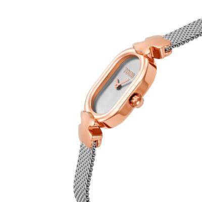 Imagen 2 del producto Reloj analógico joya con brazalete de acero y acero rosado Oval Icon