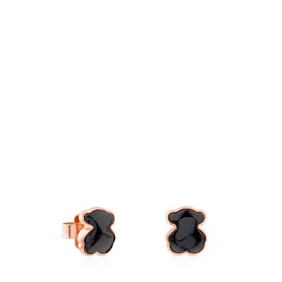 Aros Motif de Plata Vermeil Rosa Tous