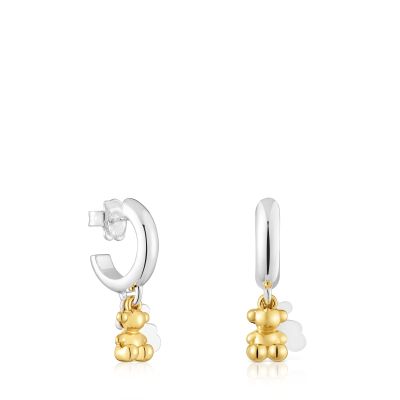 Imagen 1 del producto Aros de aro bicolor con doble oso Bold Bear