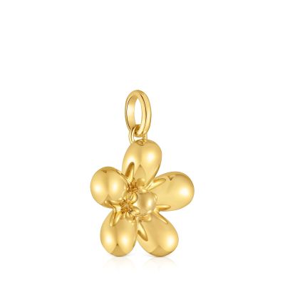 Imagen 2 del producto Colgante flor con baño de oro de 18 kt sobre plata Daisy