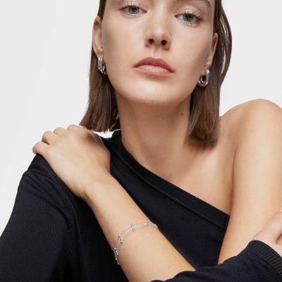 Imagen 2 del producto Pulsera triple cadena de plata Basicos