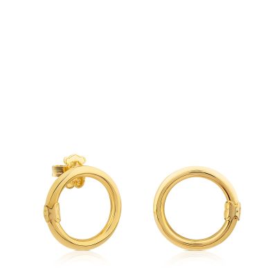 Aros Medianos Hold de Plata Vermeil Tous