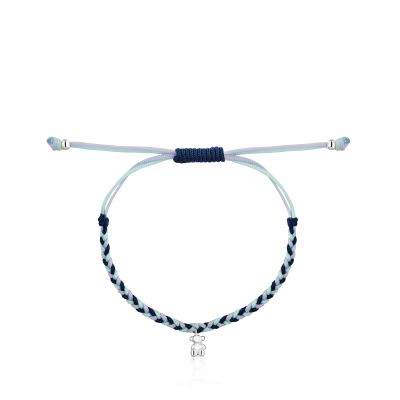 Imagen 2 del producto Pulsera oso de plata y nylon azul TOUS Motivos