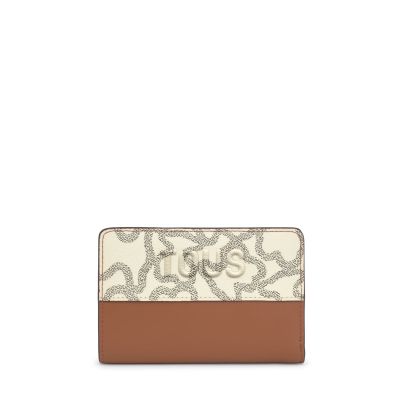 Cartera camel y beige Kaos Icon