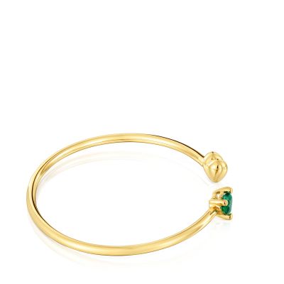 Imagen 2 del producto Pulsera esclava oro 18 kt, plata y esmeralda LGG Garden