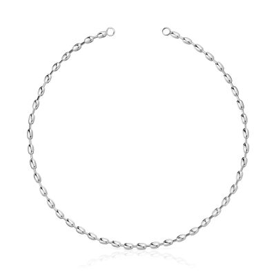 Gargantilla de plata con motivos bola 42 cm Hold Oval