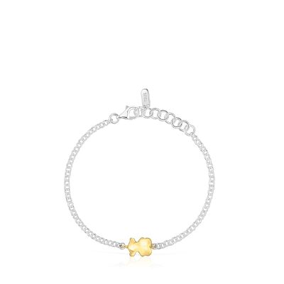 Imagen 2 del producto Pulsera cadena oso bicolor Icon Metal