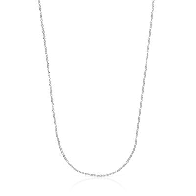 Gargantilla de plata con anillas 60 cm Chain