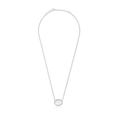 Imagen 2 del producto Collar corto de plata placa TOUS Mom