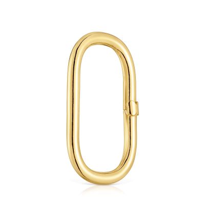 Imagen 2 del producto Anilla extra grande baño de oro 18 kt sobre plata Hold Oval