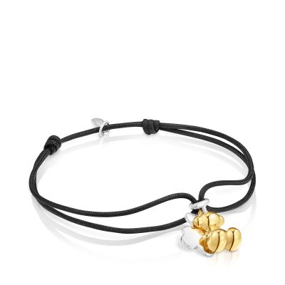 Pulsera bicolor de nylon con doble oso Bold Bear