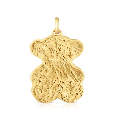 Colgante grande oso bombón oro 18 kt sobre plata Sweet Dolls