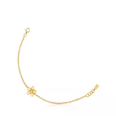 Pulsera cadena con baño de oro de 18 kt sobre plata Daisy
