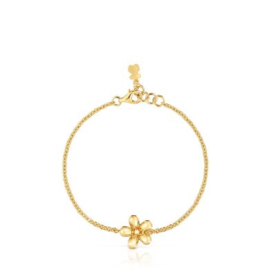 Imagen 2 del producto Pulsera cadena con baño de oro de 18 kt sobre plata Daisy