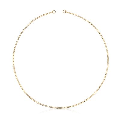 Collar corto con baño de oro 18 kt sobre plata Hold Oval